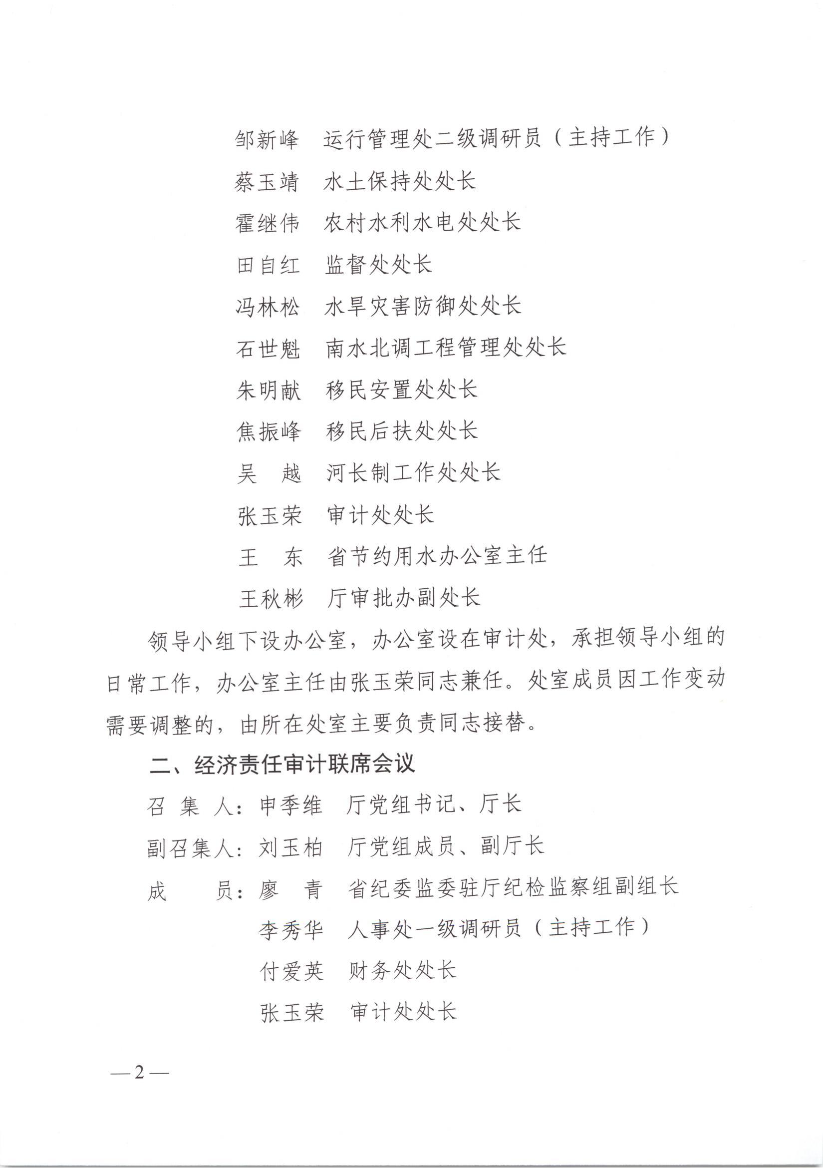 博彩平台关于调整内部审计工作领导小组、经济责任审计联席会议、审计整改联席会议成员的通知